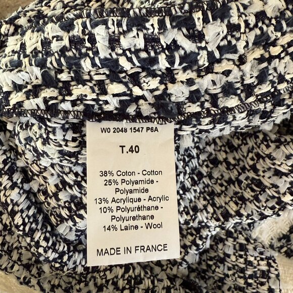 Lanvin Black & White Tweed Dress - Size 8 - Picture 6 of 9